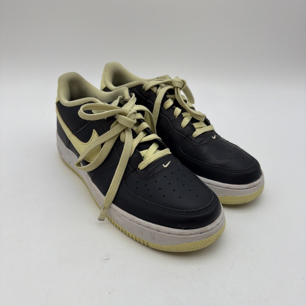Nike Air Force 1 GS Navy Lemon Kids Sneakers CT3839-400 Size 7Y
